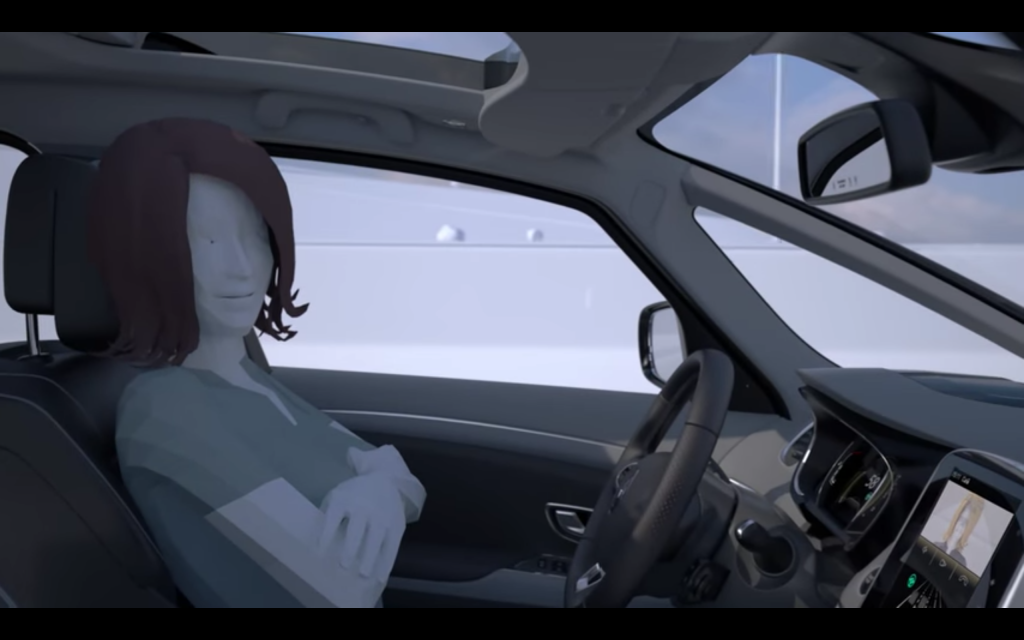 Voitures autonomes : Screenshot de la vidéo de présentation officielle de Renault pour son véhicule autonome.