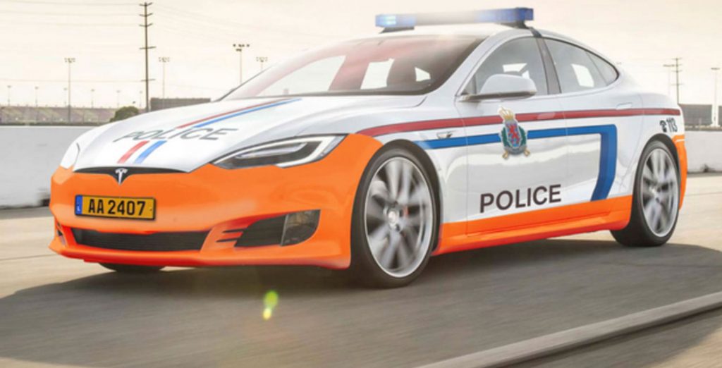 Tesla Model S police luxembourg