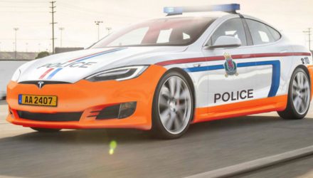 Tesla Model S police luxembourg