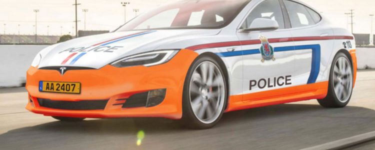 Tesla Model S police luxembourg