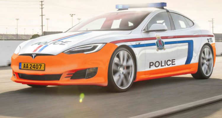 Tesla Model S police luxembourg