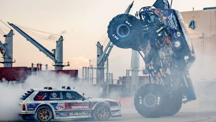 Vidéo, le Gymkhana le plus fou de l'Histoire avec Subaru et Pastrana !