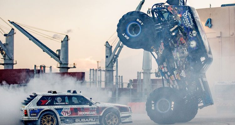 Vidéo, le Gymkhana le plus fou de l'Histoire avec Subaru et Pastrana !